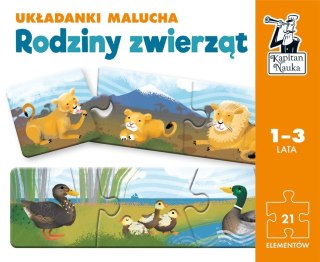 Kapitan Nauka. Rodziny zwierząt. Układanki malucha