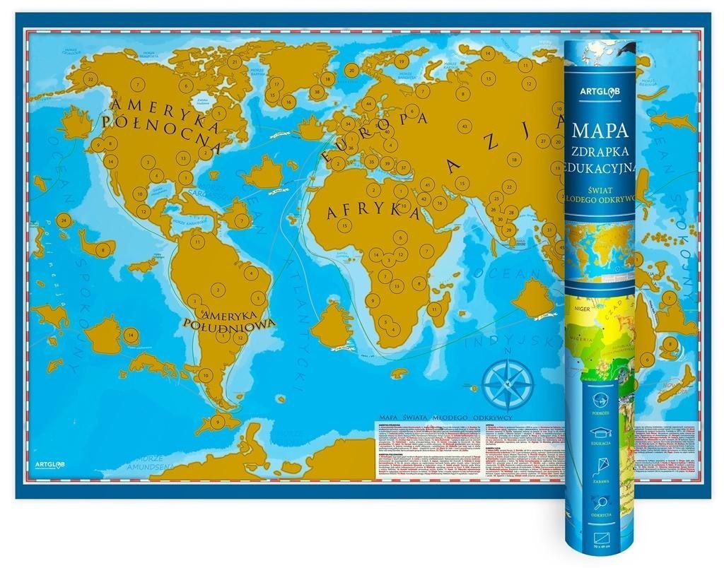 Mapa zdrapka - Świat Młodego Odkrywcy