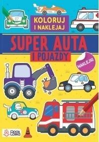 Super auta i pojazdy. Kolorowanki z naklejkami