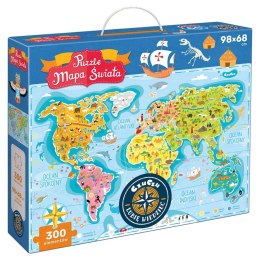 Puzzle Mapa Świata 300 el.