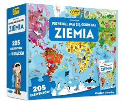 Puzzle i książka Poznawaj baw się odkrywaj Ziemia 205 elementów