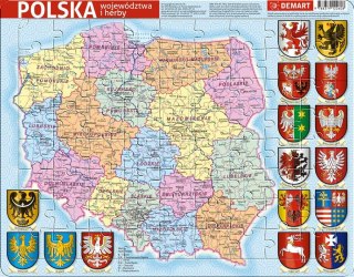 Puzzle ramkowe - Polska administracyjna