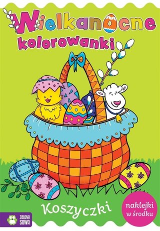 Wielkanocne kolorowanki. Koszyczki