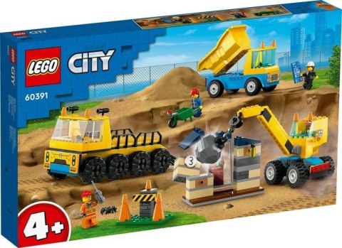 LEGO(R) CITY 60391 Ciężarówki i dźwig z kulą