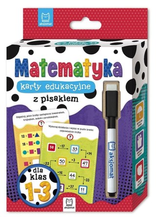 Matematyka klasy 1-3 karty edukacyjne z pisakiem