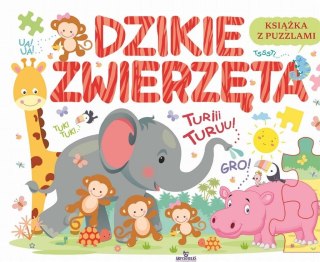 Książka edukacyjna z puzzlami. Dzikie zwierzęta