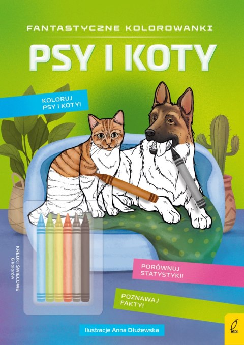 Psy i koty. Fantastyczne kolorowanki Psy i koty. Fantastyczne kolorowanki