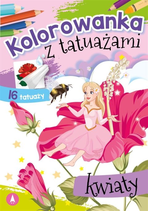 Kolorowanka z tatuażami. Kwiaty