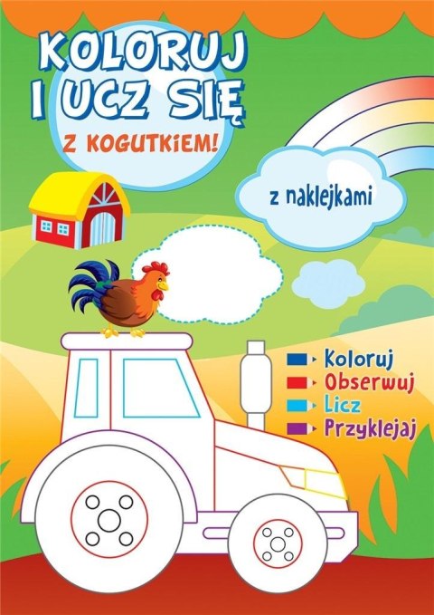 Koloruj i ucz się z kogutkiem!