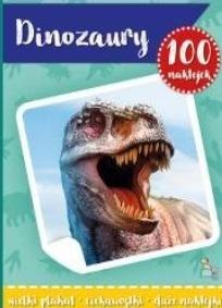 100 naklejek z plakatem. Dinozaury