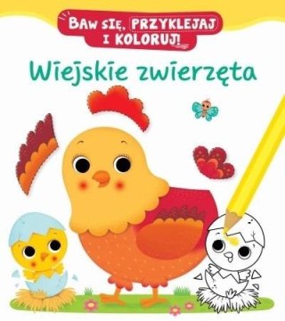 Baw się, przyklejaj i koloruj! Wiejskie zwierzęta