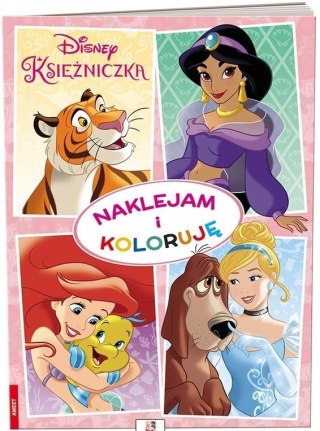 Disney Księżniczka. Naklejam i Koloruję