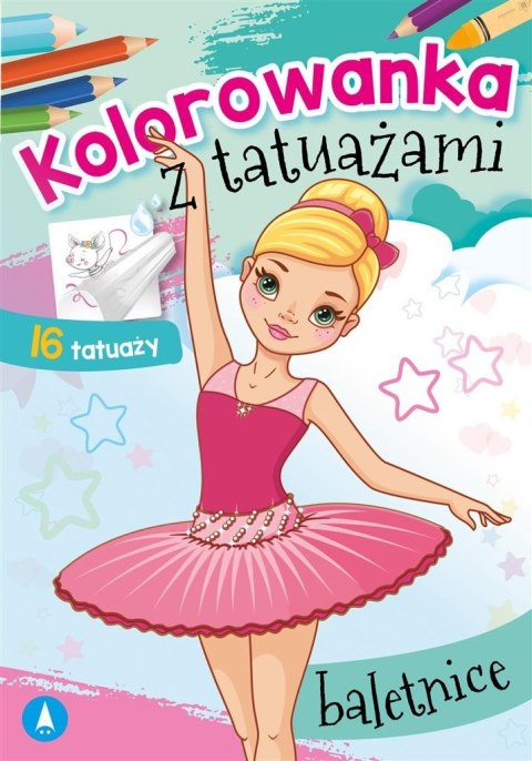 Kolorowanka z tatuażami. Baletnice Kolorowanka z tatuażami. Baletnice
