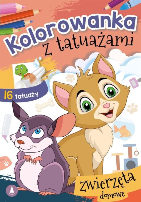 Kolorowanka z tatuażami. Zwierzęta domowe Kolorowanka z tatuażami. Zwierzęta domowe