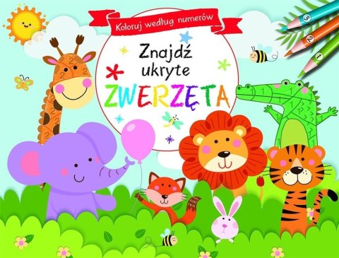 Koloruj według numerów. Znajdź ukryte zwierzęta Koloruj według numerów. Znajdź ukryte zwierzęta