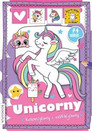 Kolorujemy i naklejamy. Unicorny