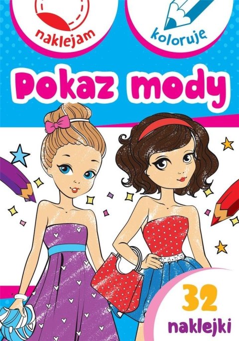 Pokaz mody. Naklejam i koloruję Pokaz mody. Naklejam i koloruję