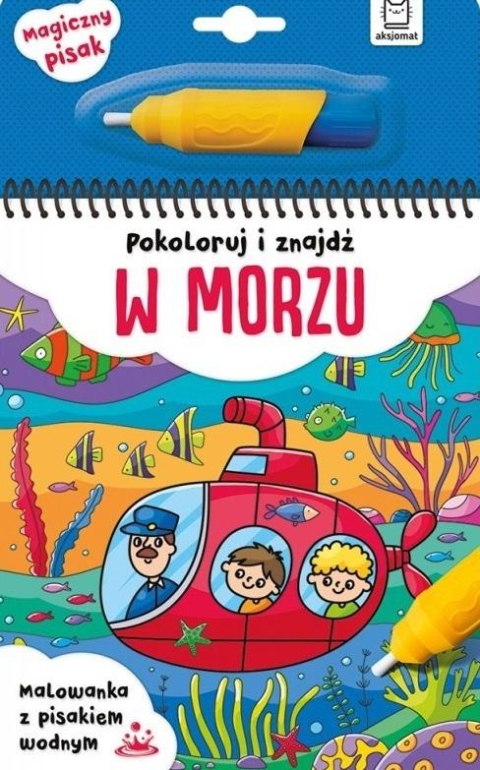 Pokoloruj i znajdź w morzu. Malowanka z pisakiem