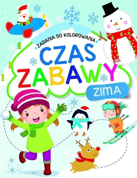 Zadania do kolorowania. Czas zabawy. Zima