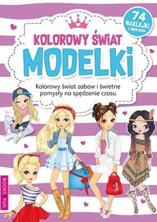 Kolorowanka z naklej. - Kolorowy świat modelki