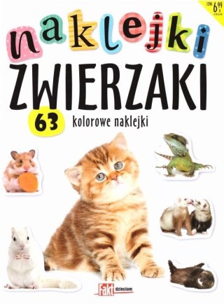 Naklejki zwierzaki. 63 kolorowe naklejki