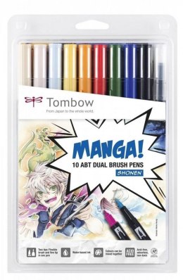 Flamastry dwustronne MangaSet Shonen 10 kolorów