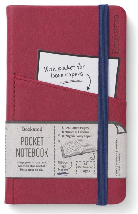 Bookaroo Notatnik Journal Pocket A6 - Bordowy