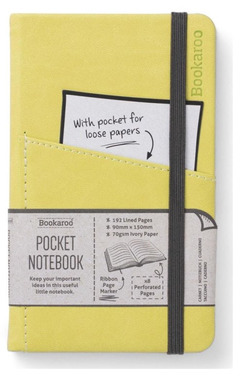 Bookaroo Notatnik Journal Pocket A6 - Limonkowy