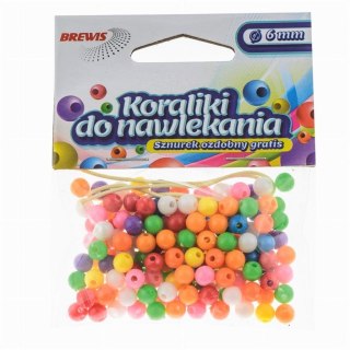 Koraliki do nawlekania multikolor+ sznurek 6mm 16g