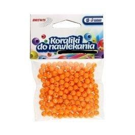 Koraliki do nawlekania pomarańcz + sznurek 6mm 16g