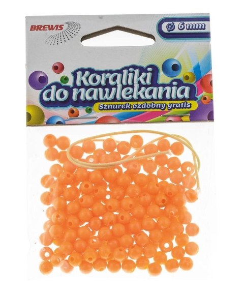 Koraliki do nawlekania złote + sznurek 6mm 16g