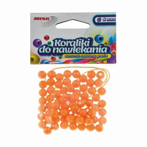 Koraliki do nawlekania złote + sznurek 8mm 16g