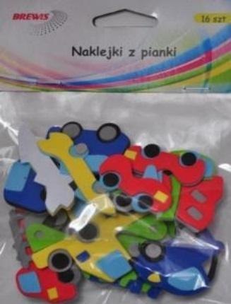 Naklejki z pianki auta 16szt