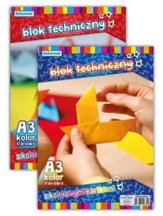 Blok techniczny A3/10K 160g kolorowy (10szt)