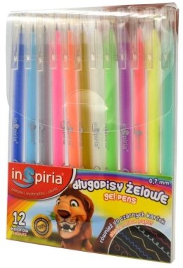 Długopisy żelowe 12 kolorów