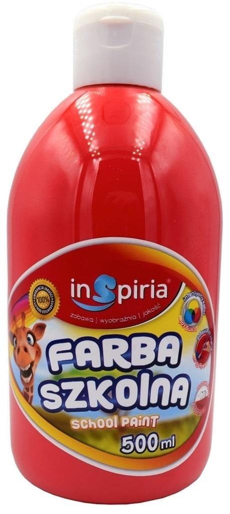 Farba szkolna czerwona 500ml