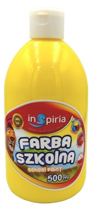 Farba szkolna żółta 500ml