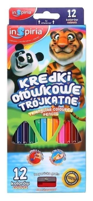 Kredki trójkątne 12 kolorów