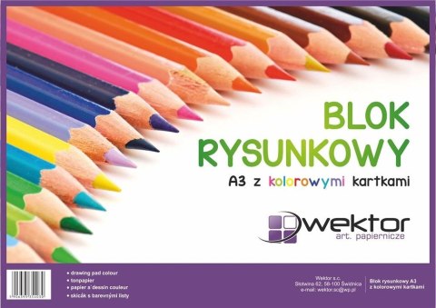 Blok rysunkowy A3/16K kolorowy (10szt)