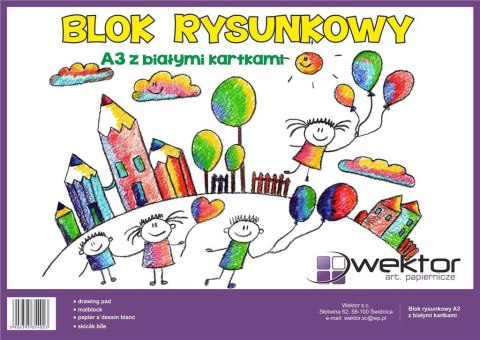 Blok rysunkowy A3/20K biały (10szt)