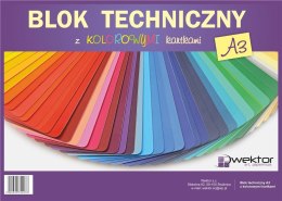 Blok techniczny A3/8K kolorowy (10szt)