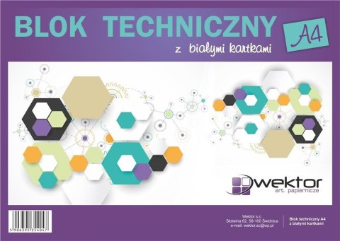 Blok techniczny A4/10K biały (10szt)