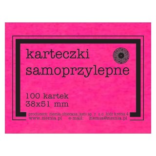 Karteczki samoprzylepne Fluo 38x51mm 100K róż