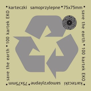 Karteczki samoprzylepne eko 75x75mm 100K beżowe