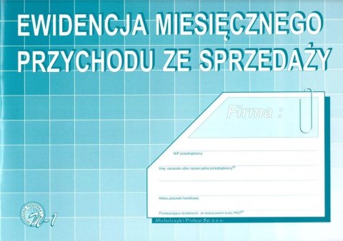 Ewidencja miesięcznego przychodu ze sprzedaży N-1