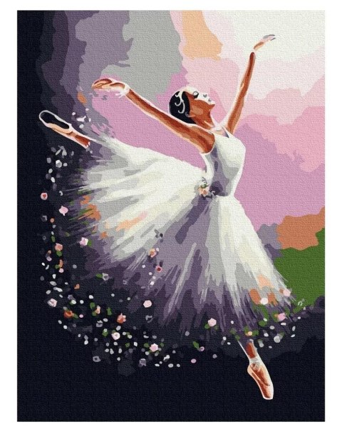 Malowanie po numerach - Balerina w białym 40x50cm