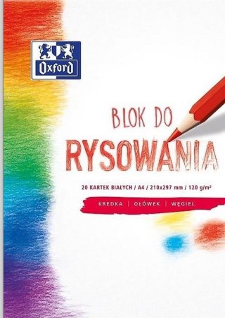 Blok rysunkowy A4/20K 120G biały (20szt) OXFORD