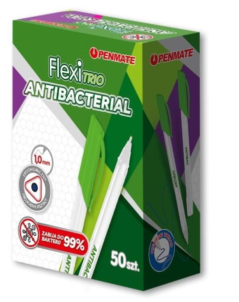 Długopis Flexi Trio Jet Antibacterial nieb (50szt)