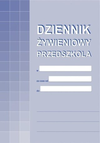 Dziennik żywieniowy przedszkola A-10-1