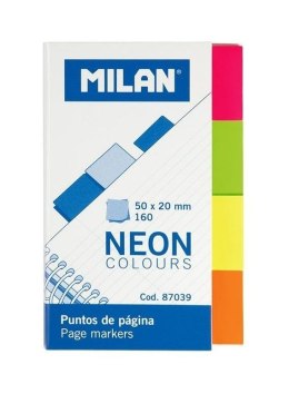 Indeksy neon kolorowe 50x20mm MILAN